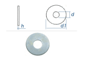 21mm Unterlegscheiben gro&szlig;er Au&szlig;endurchmesser DIN9021 Stahl verzinkt   (1 Stk.)