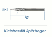 3mm HM-Kleinfr&auml;sstift Spitzbogen (1 Stk.)