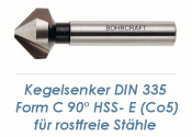 10,4mm HSS-E (Co5) Kegelsenker 90&deg; Rundschaft DIN335C f&uuml;r Edelstahl (1 Stk.)