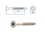 4,5 x 25mm Spanplattenschrauben Torx Teilgew. Edelstahl...