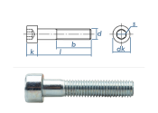 M6 x 100mm Zylinderschrauben DIN912 Stahl verzinkt FKL...