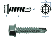 4,2 x 19mm Bohrschrauben Sechskantkopf DIN7504 Stahl...