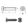 M8 x 25mm Linsenflachkopfschraube ISK ISO7380 Edelstahl A2    (10 Stk.)