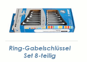 SW8 - 19 UNIOR Ring-Gabelschl&uuml;ssel 8-teiliges Set DIN3113 verchromt  (1 Stk.)
