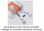 SW17 UNIOR Ring-Ratschengabelschl&uuml;ssel IBEX verchromt  (1 Stk.)