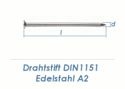 2,5 x 50mm Drahtstifte Senkkopf DIN1151 Edelstahl A2 (100g = ca. 50Stk.)