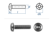 M8 x 30mm Linsenkopfschrauben TX DIN7985 Edelstahl A2  (1...