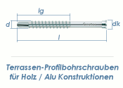 5,5 x 46mm Profilbohrschrauben C1 f&uuml;r Holz / Alu Konstruktionen (10 Stk.)