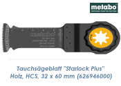 32 x 60mm Metabo HCS Tauchs&auml;geblatt Starlock Plus f&uuml;r Holz  (1 Stk.)