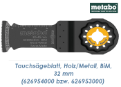 32 x 45mm Metabo Bi-Metall Tauchs&auml;geblatt Starlock f&uuml;r Holz + Metall  (1 Stk.)
