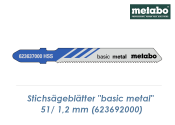 1,2 x 51mm Stichs&auml;geblatt &quot;Basic Metal&quot; f&uuml;r Bleche, NE Metalle (1 Stk.)