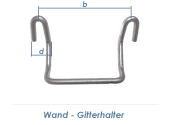 80mm Wand-Gitterhalter f&uuml;r Doppelstabgitter 6/5/6 + 8/6/8 (1 Stk.)