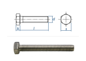 M6 x 10mm Sechskantschrauben DIN933 Vollgewinde Edelstahl...