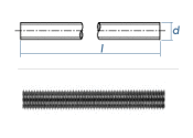 M24 x 1000mm Gewindestange DIN975 Edelstahl A2 (1 Stk.)