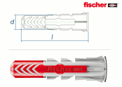 10 x 50mm Fischer DUOPOWER D&uuml;bel (10 Stk.)